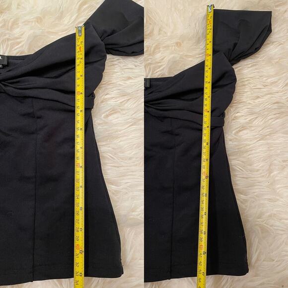 Chanel 23S Black Jersey Off-Shoulder Bow Top | Rare Crystal CC Logo FR 36 - Picture 10 of 12